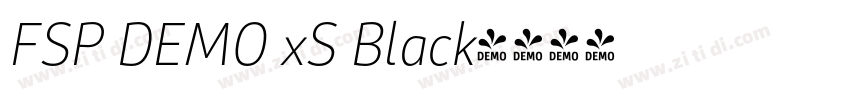 FSP DEMO xS Black字体转换 FSP DEMO xS Black字体转换